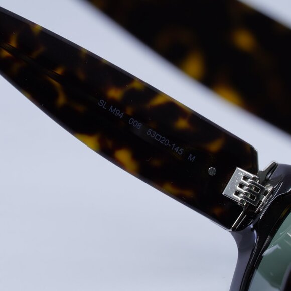 🕶️ New Saint Laurent SLM94 008 Sunglasses - Dark Havana Frame, Green Lenses - Picture 7 of 11